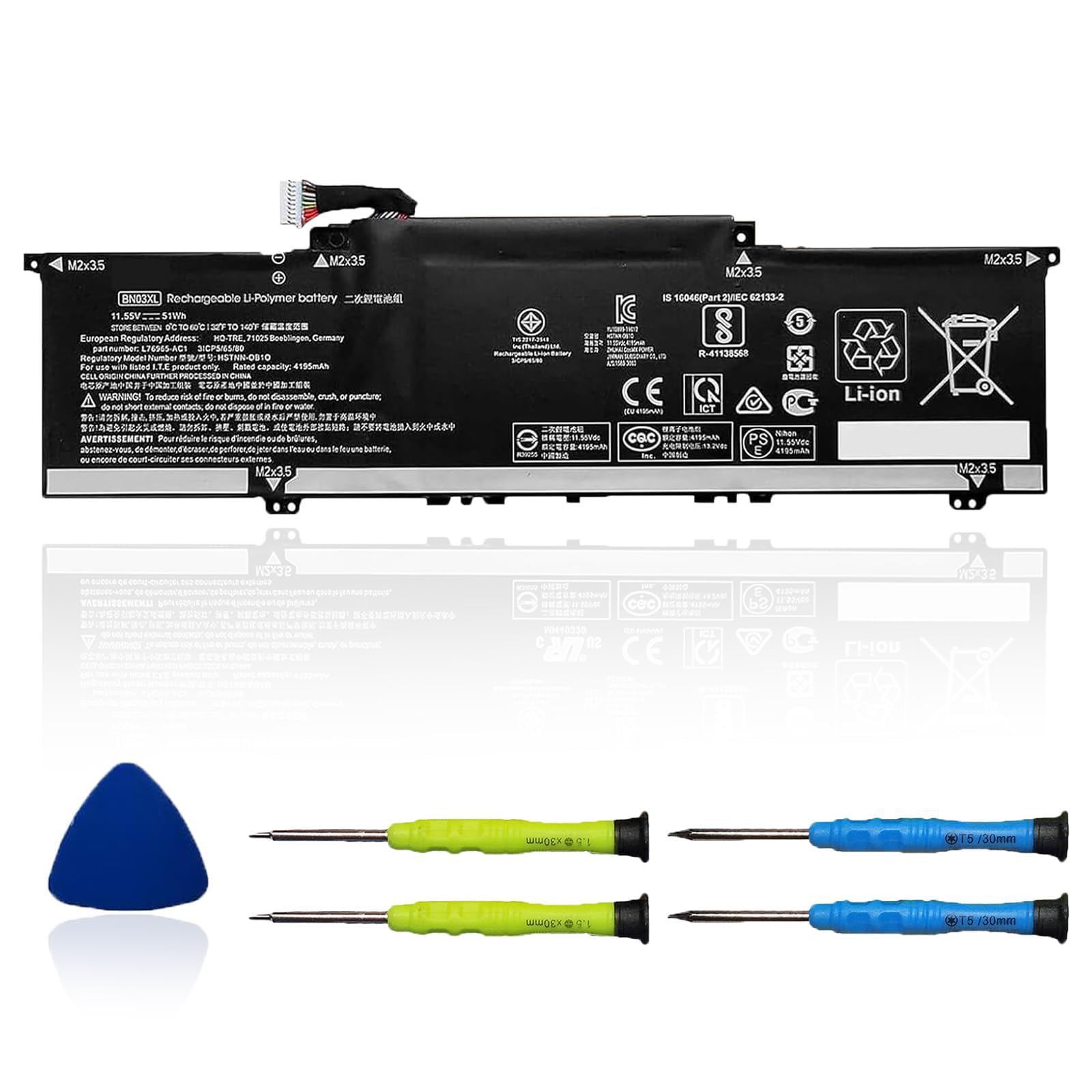 Amazon.com: OUWEE BN03XL L77034-005 Laptop Battery Compatible with